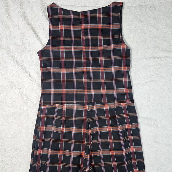 Pamela Love x RTR Old School Plaid Multi Color Overalls Jumpsuit Size 10 - Picture 13 of 15